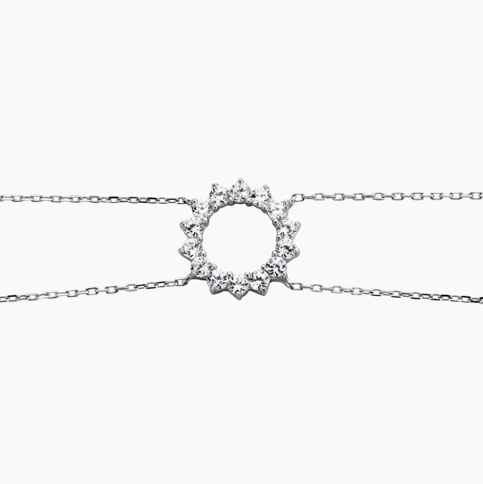 Bracelet Ciena Argent Blanc Oxyde De Zirconium