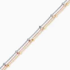 Bracelet Clorinthe Argent Tricolore