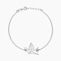 Bracelet Colombe Argent Blanc