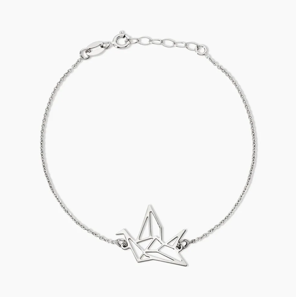 Bracelet Colombe Argent Blanc