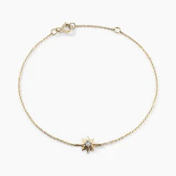 Bracelet Confucius Or Jaune Diamant