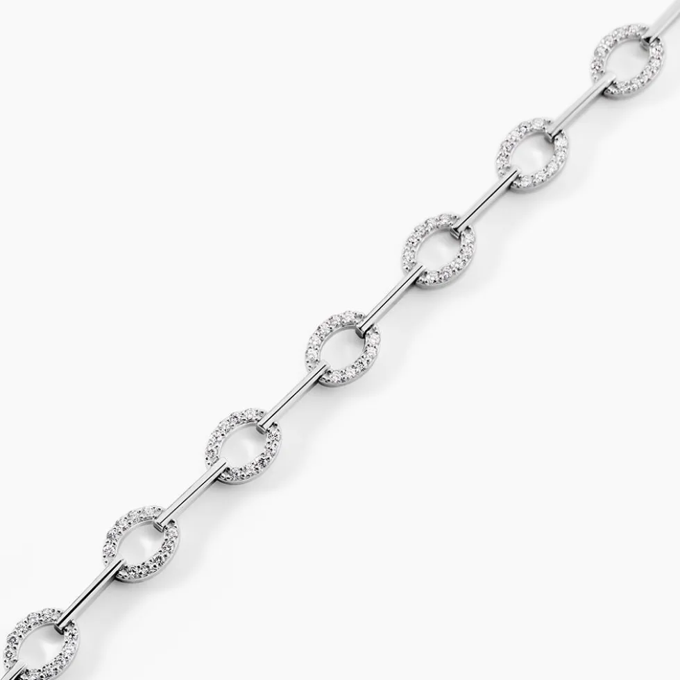 Bracelet Conie Argent Blanc Oxyde De Zirconium