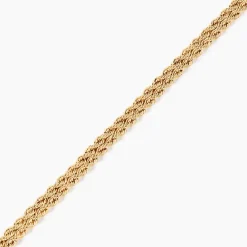 Bracelet Cordelia Maille Corde 2 Rangs Or Jaune