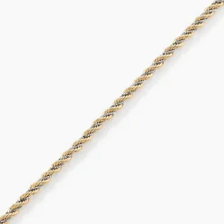 Bracelet Cordelia Maille Corde Et Venitienne Or Bicolore