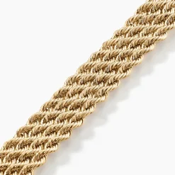 Bracelet Cordelia Maille Corde 4 Rangs Or Jaune