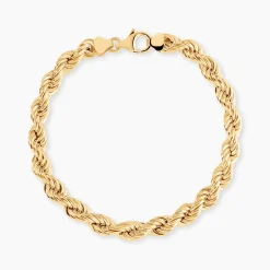 Bracelet Cordelia Maille Corde Or Jaune