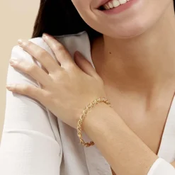 Bracelet Cordelia Maille Corde Or Jaune