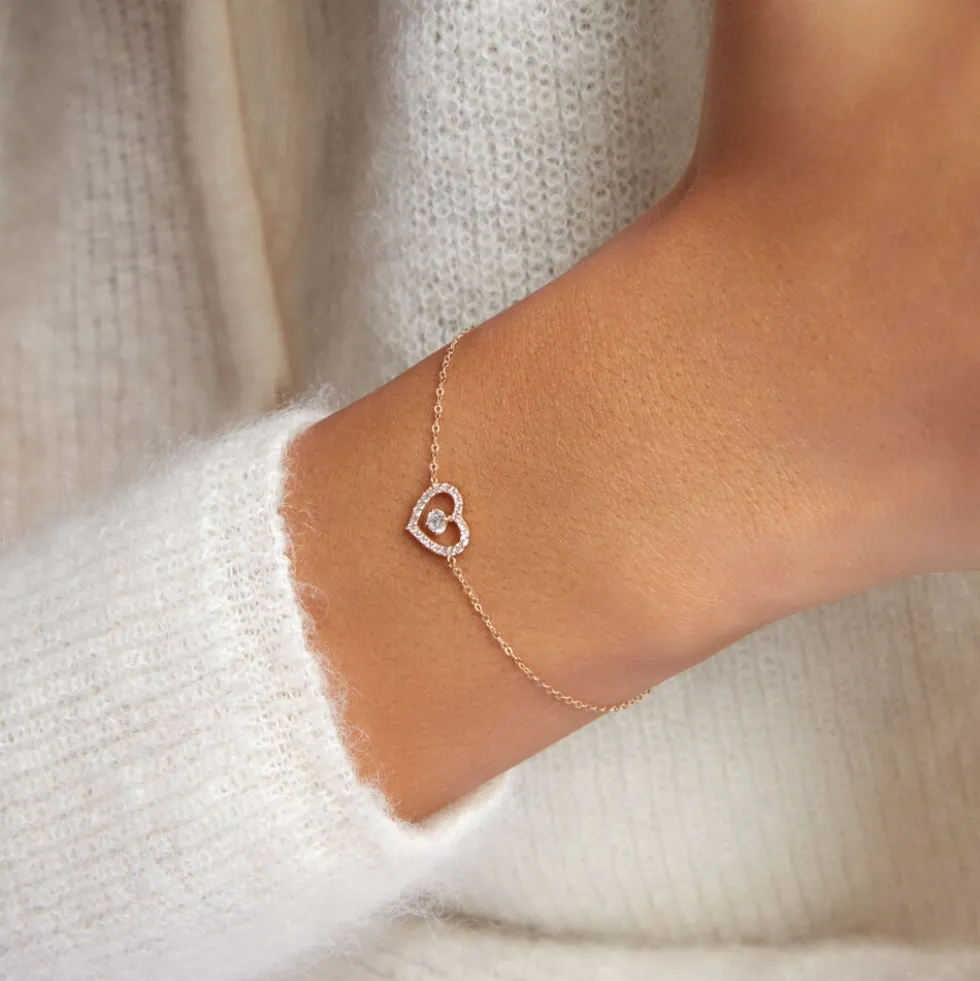 Bracelet Cortney Or Jaune Oxyde De Zirconium