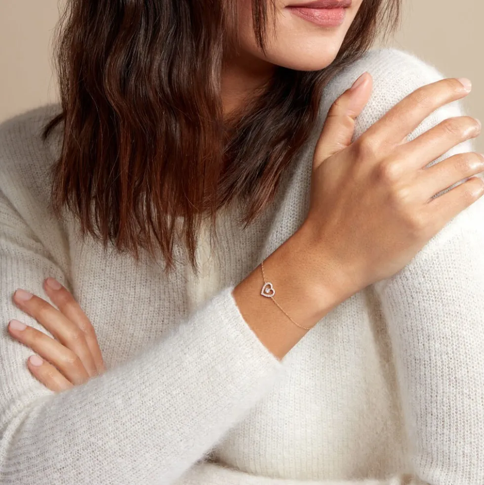 Bracelet Cortney Or Jaune Oxyde De Zirconium