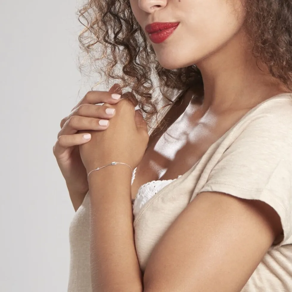 Bracelet Cupidon Or Blanc Diamant