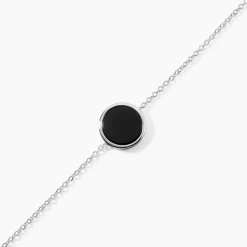 Bracelet Damioen Argent Blanc Agate