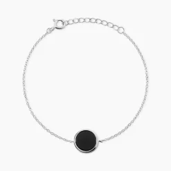 Bracelet Damioen Argent Blanc Agate