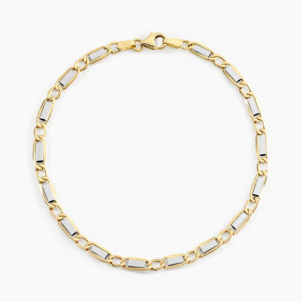 Bracelet Danae Plaquette Or Bicolore