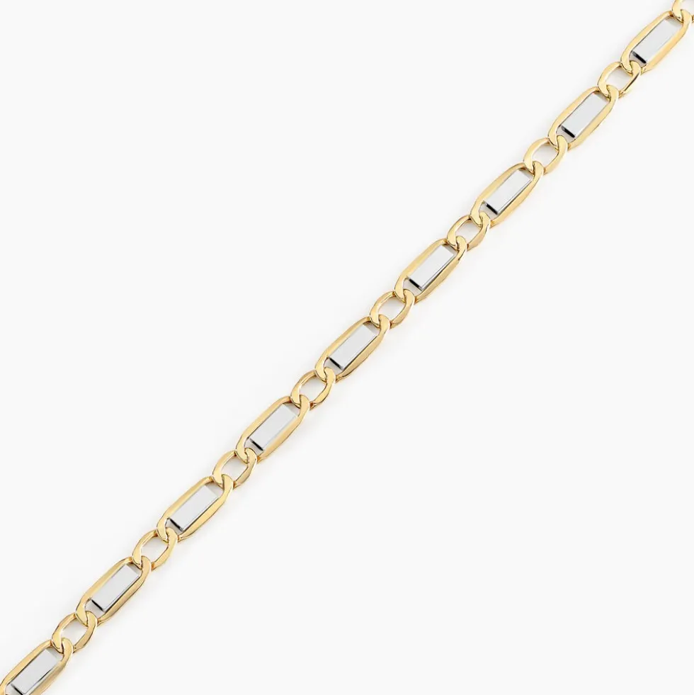 Bracelet Danae Plaquette Or Bicolore