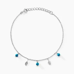 Bracelet Darcie Argent Blanc Turquoise