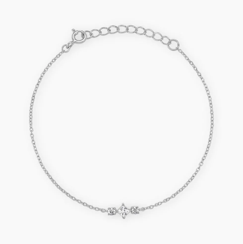 Bracelet Desert Argent Blanc Oxyde De Zirconium