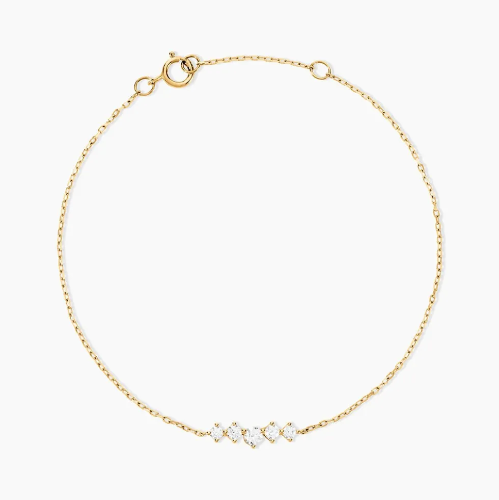 Bracelet Dipak Or Jaune Oxyde De Zirconium