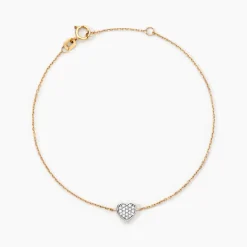 Bracelet Eclat D'amour Or Jaune Oxyde De Zirconium