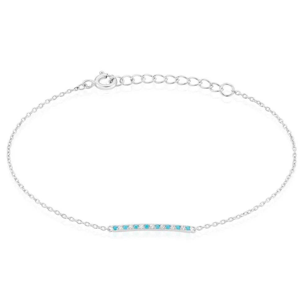 Bracelet Elga Argent Blanc Oxyde De Zirconium