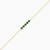 Bracelet Emaria Or Jaune Emeraude