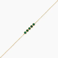Bracelet Emaria Or Jaune Emeraude