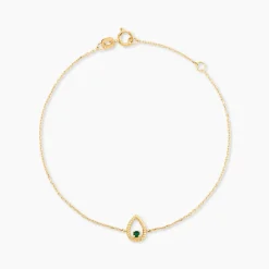 Bracelet Emeria Or Jaune Emeraude