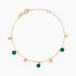Bracelet Epurea Or Jaune Malachite
