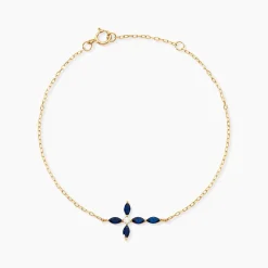 Bracelet Eser Or Jaune Oxyde De Zirconium