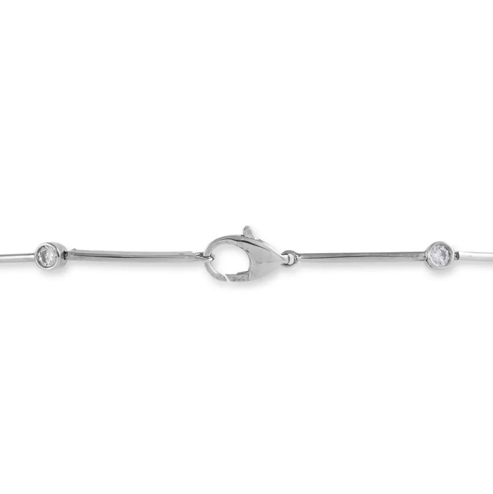 Bracelet Eshan Argent Blanc Oxyde De Zirconium