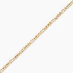 Bracelet Esma Maille Alternee 1/3 Or Jaune
