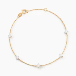 Bracelet Ethere Or Jaune Oxyde De Zirconium