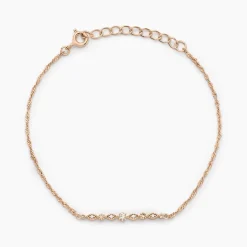Bracelet Eugenie Argent Rose Oxyde De Zirconium