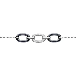 Bracelet Eulalie Argent Blanc Céramique Et Oxyde De Zirconium