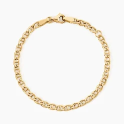 Bracelet Eunice Or Jaune Maille Marine