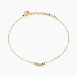 Bracelet Eva Acier Jaune Cristaux