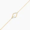 Bracelet Eye Or Jaune Oxyde De Zirconium