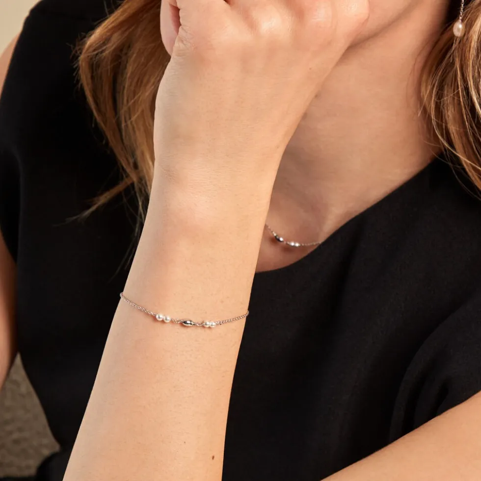 Bracelet Felisia Argent Blanc Cristaux De Swarovski