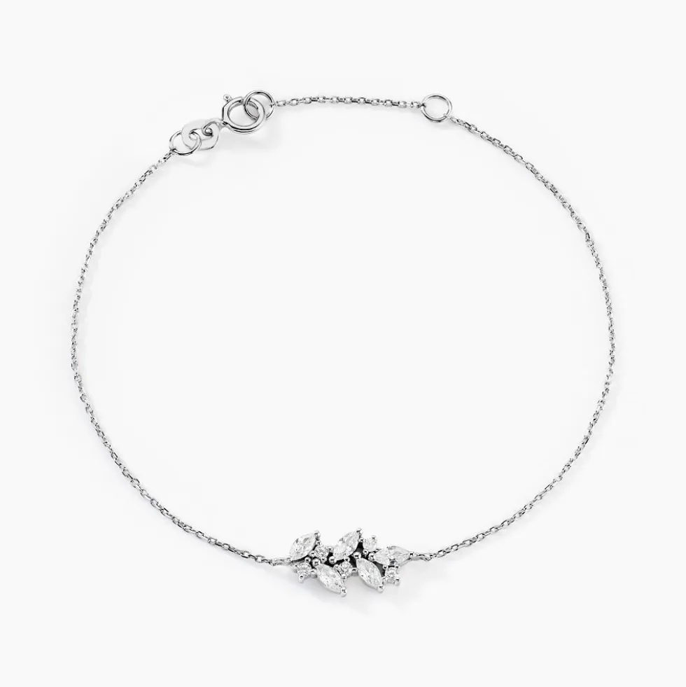 Bracelet Fidelis Or Blanc Oxyde De Zirconium