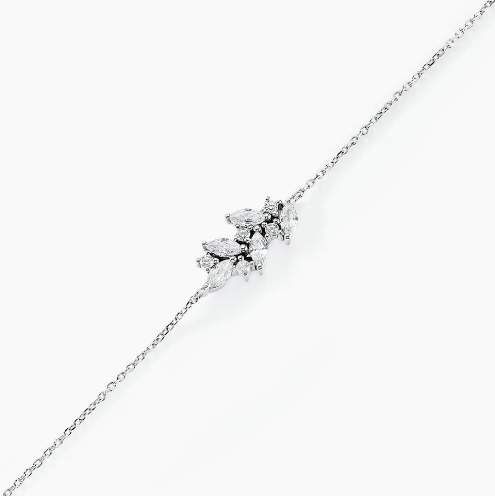 Bracelet Fidelis Or Blanc Oxyde De Zirconium