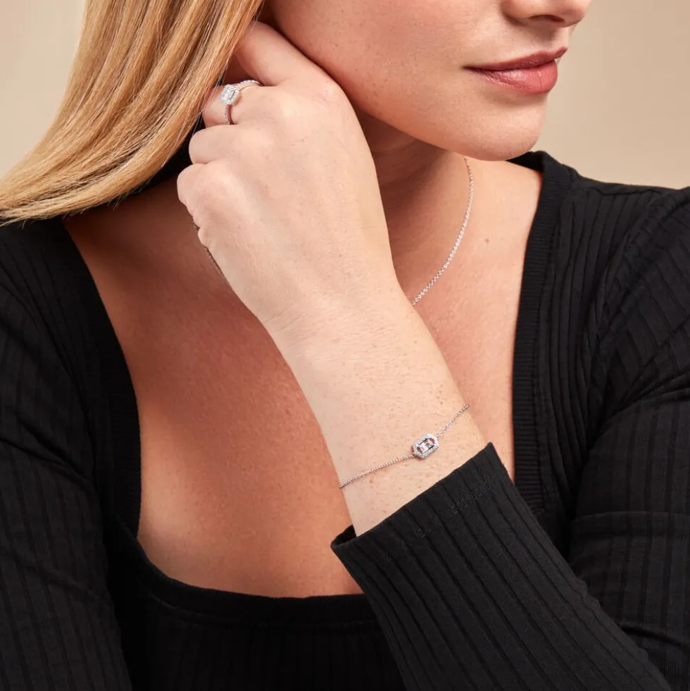 Bracelet Gia Argent Blanc Oxyde De Zirconium
