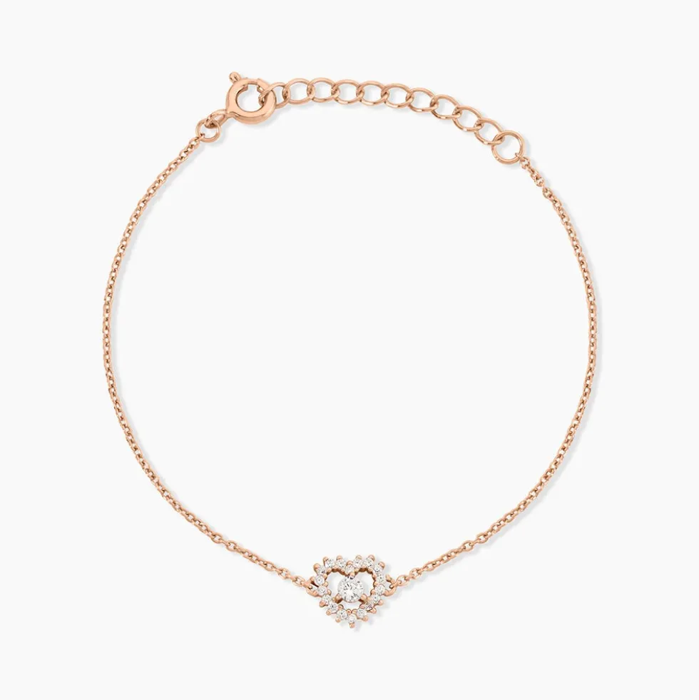 Bracelet Gino Argent Rose Oxyde De Zirconium