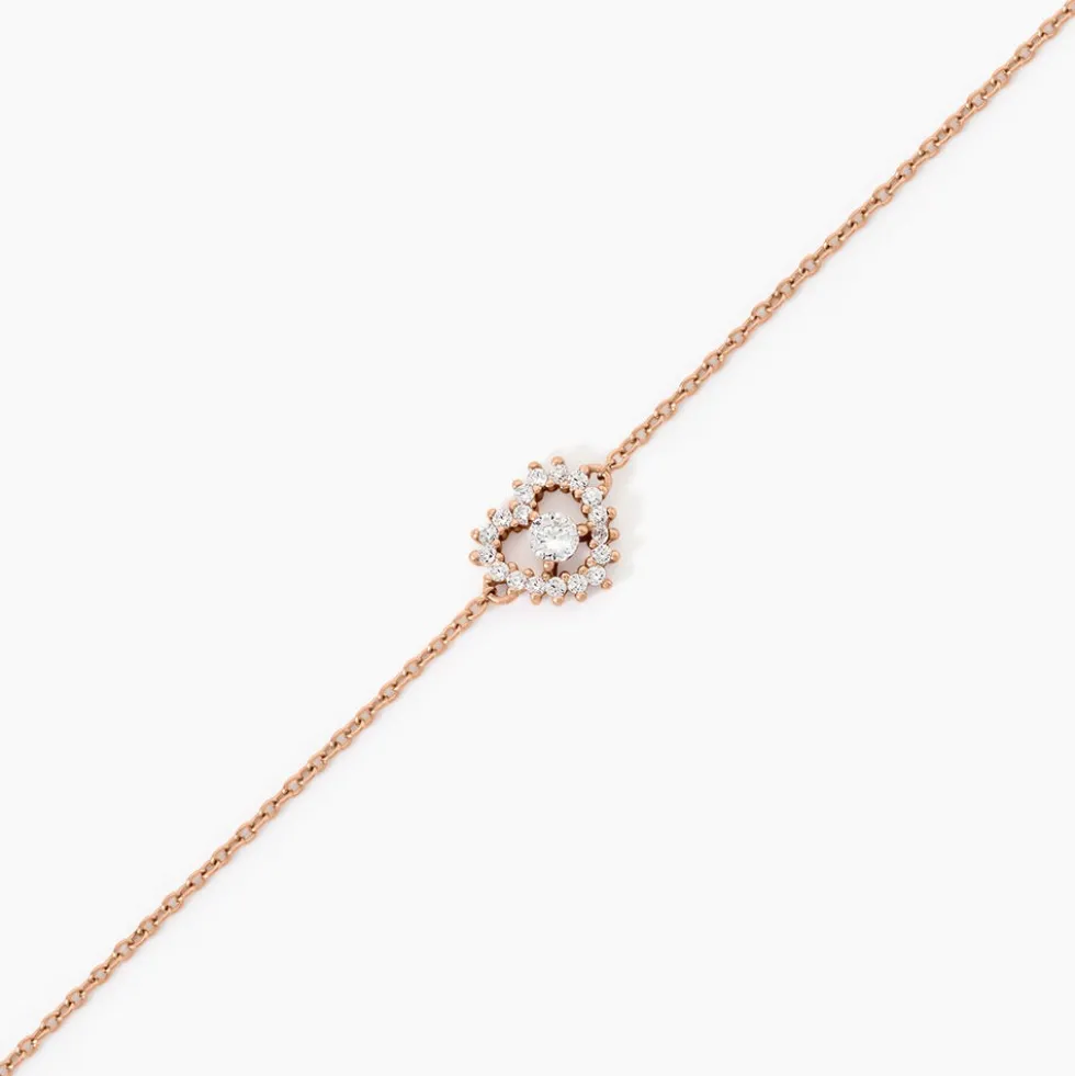 Bracelet Gino Argent Rose Oxyde De Zirconium
