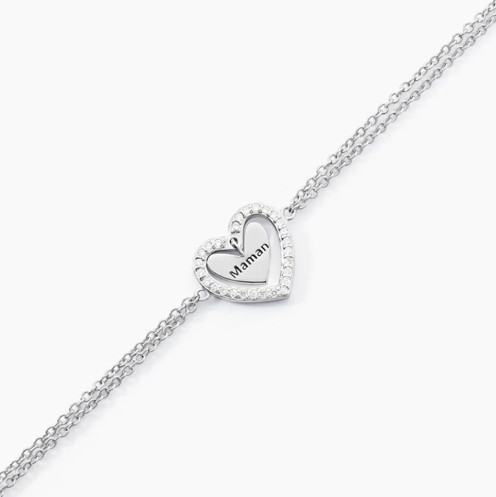 Bracelet Gloria Argent Blanc Oxyde De Zirconium