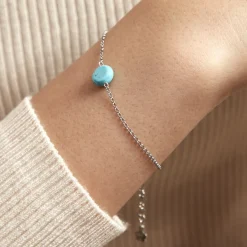 Bracelet Graziana Argent Blanc Turquoise