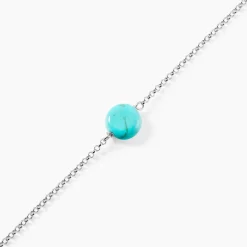 Bracelet Graziana Argent Blanc Turquoise