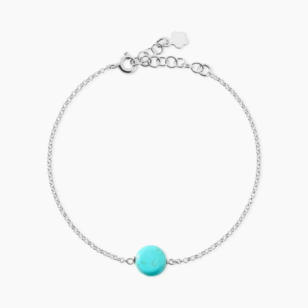 Bracelet Graziana Argent Blanc Turquoise