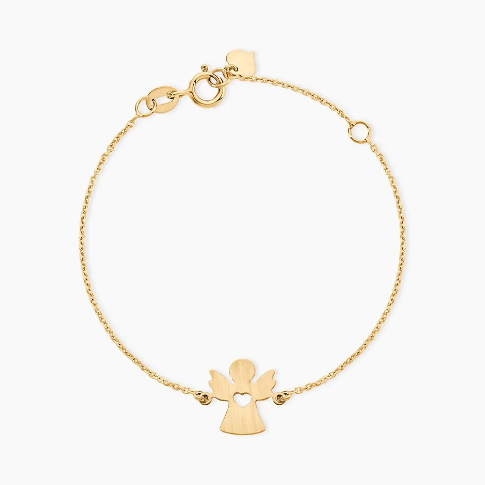 Bracelet Hallie Ange Et Coeur Or Jaune
