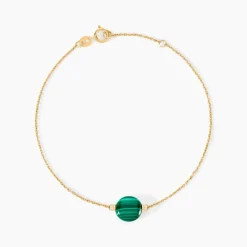 Bracelet Hege Or Jaune Malachite