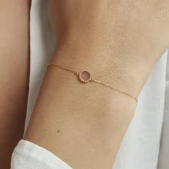 Bracelet Heida Or Jaune Calcédoine