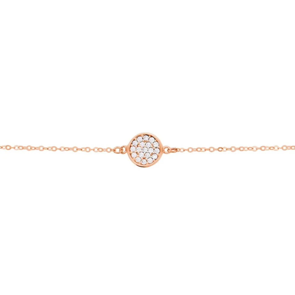 Bracelet Helinie Or Rose Oxyde De Zirconium